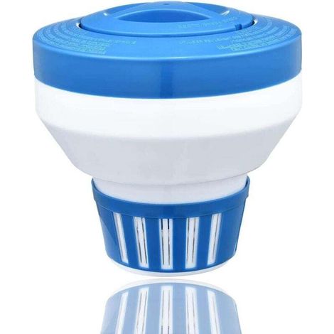 [JAMAIS UTILISÉ]Grand diffuseur de chlore flottant de 18 cm, adapté aux piscines, idéal pour les piscines intérieures et extérieures, avec un système de diffusion réglable.