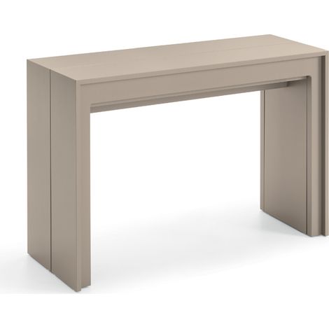 Consolle Allungabile Segmenta 110x42,5/297,5x78 cm in MDF Laccato Tortora Opaco (1/4)