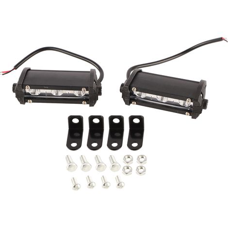Phare LED voiture 9W aluminium alliage lumineux projecteur moto spot conduite auxiliaire simple rangée (1/5)
