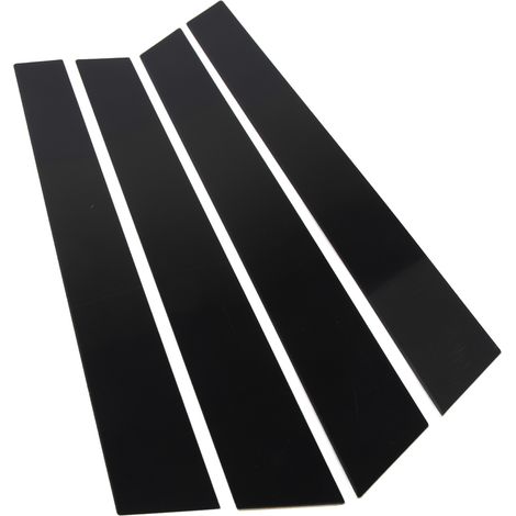 4 pièces de garniture de montant de fenêtre, autocollant anti-rayures noir brillant pour montant B pour Panamera 970 2009 à 2016 (1/5)