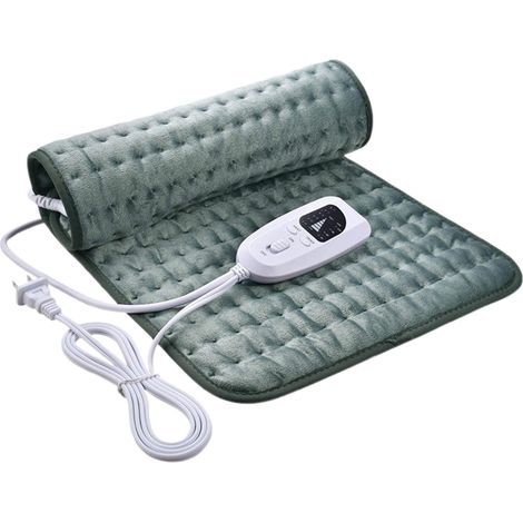 Couverture Chauffante Électrique - 30 x 16 Pouces - Réglage 5 Niveaux Température 38 à 65 °C - Minuterie Auto-Coupure 0,5/1/1,5/2 H - Pour Usage Domestique - 1 Pièce (1/4)