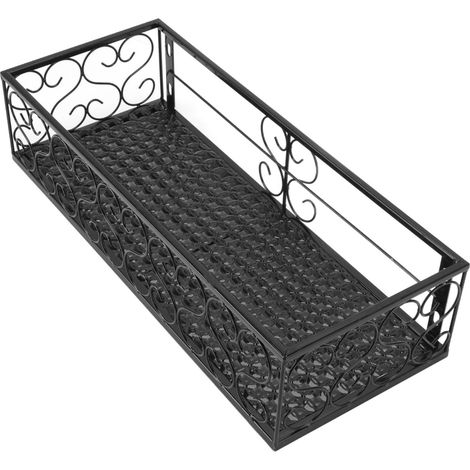 Étagère à fleurs pour balcon, support suspendu pour pots de fleurs, clôture suspendue en fer forgé, étagère pour plantes succulentes sur rebord de fenêtre intérieur (1/5)