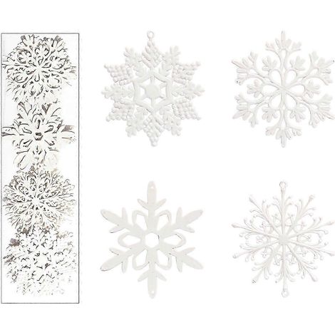 40 décorations de Noël, guirlande de flocons de neige de 10 cm (3,93 pouces), pendentifs pour sapin de Noël (1/5)