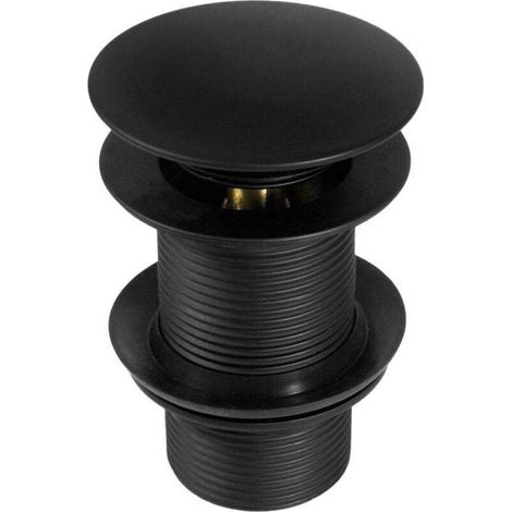 Valve de vidange escamotable, sans trop-plein, noir mat, L/H/P 6,8/7,5/4,2 cm (1/3)
