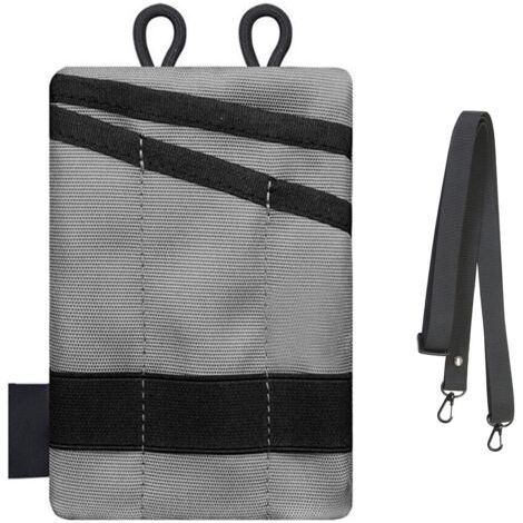 Pochette de ceinture (1 pièce), pochette de rangement pour pièces et cartes, sac de sport, sac multifonction, petite trousse à outils pour le sport, la randonnée, le camping, gris (1/5)