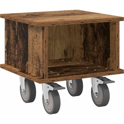 Porta TV rettangolare moderno con vani portaoggetti 37 x 35 x 35 cm in legno multistrato legno antico 020054753