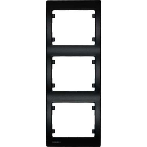 SIEMENS DELTA IRIS PLAQUE TRIPLE VERTICALE ANTHRACITE SIE003223