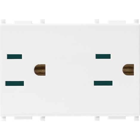 VIMAR - 14243 Due prese SICURY 2P+T15A USA+SASO bianco