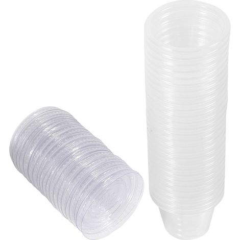 50 Gobelets Jetables Transparents Avec Couvercle Pour Sauce Chutney Boîtes Repas À Emporter Chaud (30ml) (1/5)