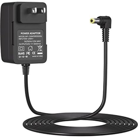 Beyamis Adaptateur secteur 9,5 V pour orgue électronique Casio (compatible avec les modèles SA-46/47, LK-125/127, CTK-240/245/1100 et autres) Noir (1/5)