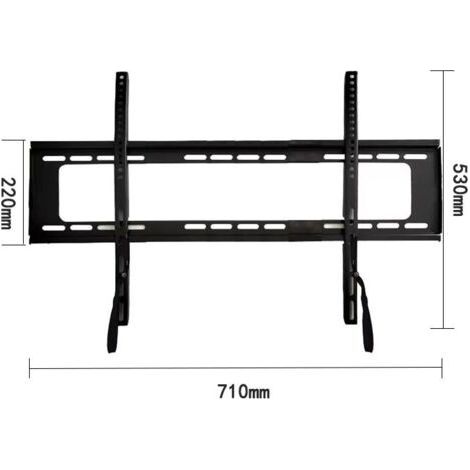 Support mural fixe pour téléviseur - Convient aux téléviseurs de 37 à 86 pouces - Universel, supporte jusqu'à 100 kg - Matériel de fixation inclus (1/4)