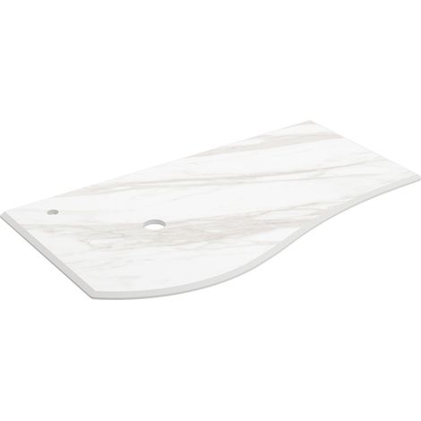 Salgar Waschtischplatten MAM 900 rechts für Aufsatzbecken WEIßER MARMOR 910 x 12 x 510 mm (1/4)