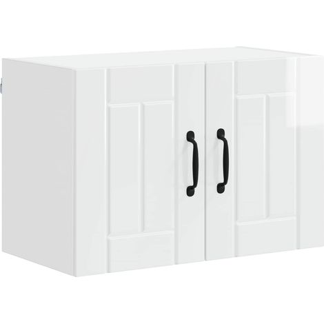 Maison Exclusive - Armadietto a muro LUCCA Bianco Lucido 60 x 31 x 40 cm