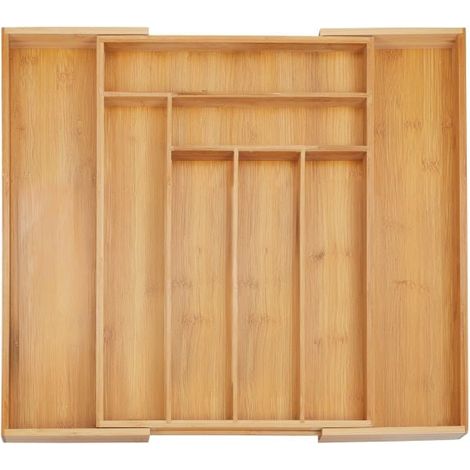 Extendable bamboo cutlery tray (1/5)