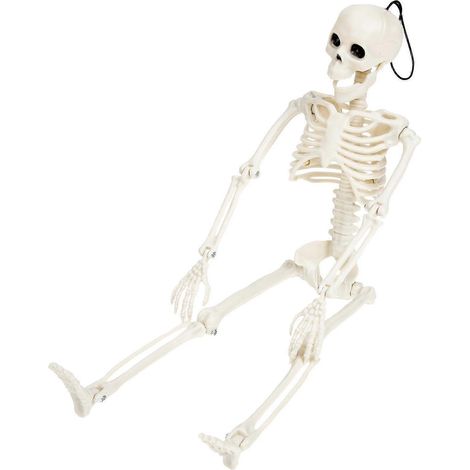 Esqueleto de plástico, esqueleto para casa embrujada, esqueleto móvil, decoración de esqueleto para Halloween. (1/3)