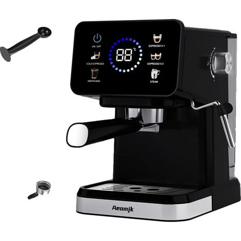 Cafetera, control táctil, espumador de leche integrado, AMARILLO (1/2)