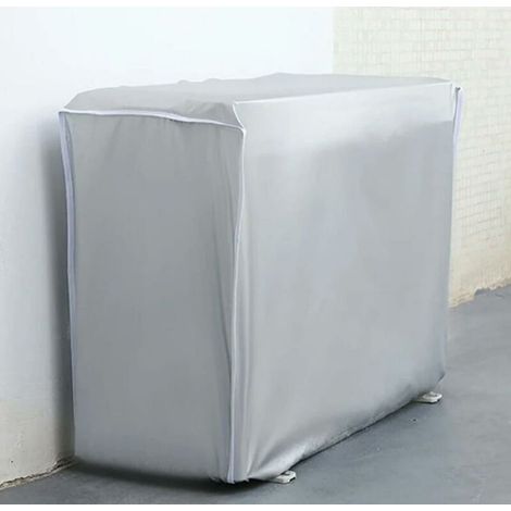 Housse de protection 80 x 32 x 57 cm compatible avec l'unité extérieure de climatisation, résistante à la poussière, à l'eau et à la neige - Argent (1/5)