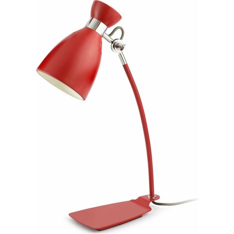 Faro Retro - Lampe de bureau rétro à 1 lumière, blanc, rouge, E14 (1/2)