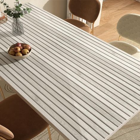 Papier Peint Mural Tasseau de Bois Beige 40x300cm Papier Adhesif Salon Bureau Imitation Bois Revetement Mural Film Adhesif pour Meuble Plan De Travail Cuisine Portes Imperméable Aspect Naturel (1/5)