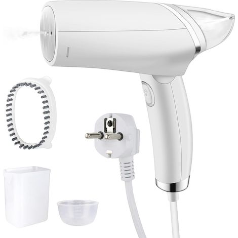 Défroisseur vapeur portable et pliable de 1000 W, chauffe rapide, réservoir de 100 ml, compatible avec tous les tissus, pour la maison et les voyages. (1/5)