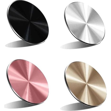 Paquete de 4 soportes magnéticos para teléfono de coche, imanes para teléfono, placas metálicas adhesivas, imanes para coche (1/2)