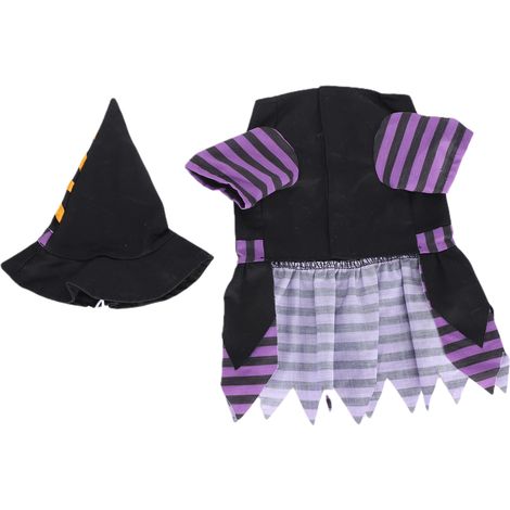 Vêtements décoratifs pour chien, déguisement pour chiot, costume d'Halloween avec chapeau et accessoires pour animaux de compagnie. (1/5)