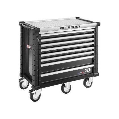 Facom – Servante d'atelier roulante 8 tiroirs – Dimensions 1194 x 575 x 1035mm – Charge maximale 300kg – Pour rangement d'outils professionnels