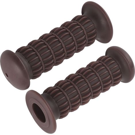 Poignées universelles antidérapantes en caoutchouc, accessoire de moto pour guidon de moto de 25 à 28 mm, marron foncé (1/5)