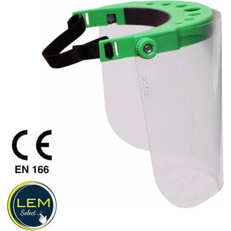 Visière de protection réglable en polycarbonate (1/4)
