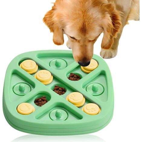Gioco di intelligenza per cani, giocattolo interattivo per il divertimento, stimola l'alimentazione lenta e l'olfatto, per cani di piccola, media e grande taglia (verde) (1/5)