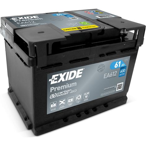 Batería de coche Tudor 61Ah EA612 Exide