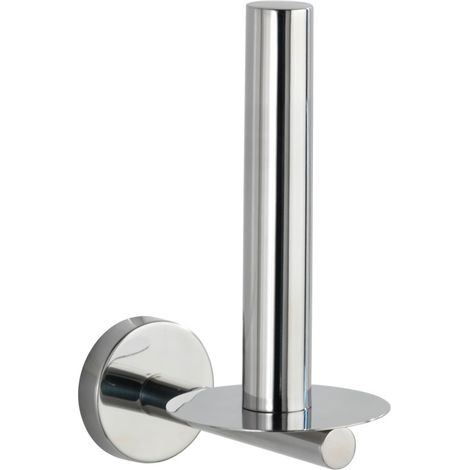 WENKO Toiletten-Ersatzrollenhalter Bosio Edelstahl glänzend, rostfrei, Silber glänzend, Edelstahl rostfrei glänzend (1/5)