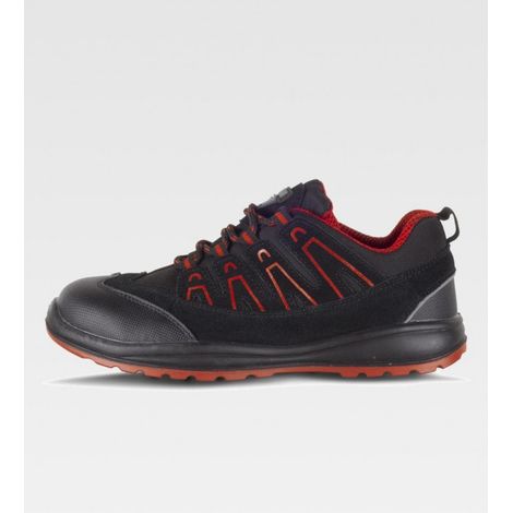 Zapato de seguridad S1P combinado libre de metal WORKTEAM P3012 45 Negro+Rojo (1/5)