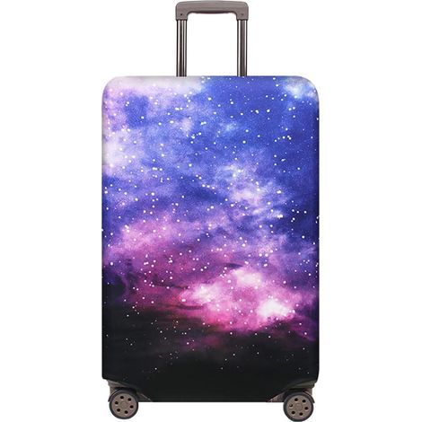 Housse de protection élastique en spandex pour valise de voyage, compatible avec les valises de 18/24/28/32 pouces, épaisse et lavable (taille S (valise de 18 à 21 pouces), Nebula) (1/4)