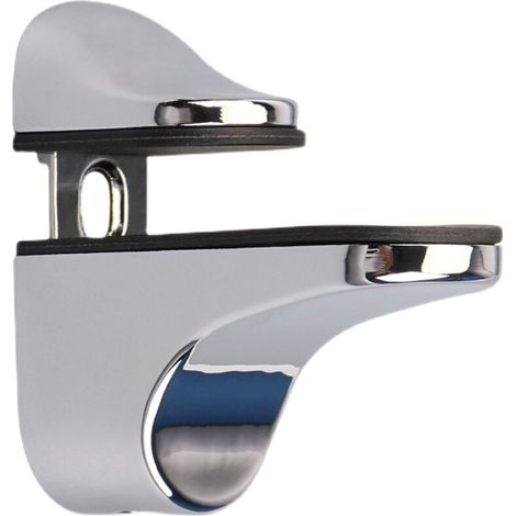 4 Pcs Glass Shelf Bracket,Adjustable Glass Shelf Bracket,Zinc Alloy Wall Mount Glass Shelf Support for 3-20 mm Thickness Shelf (1/4)