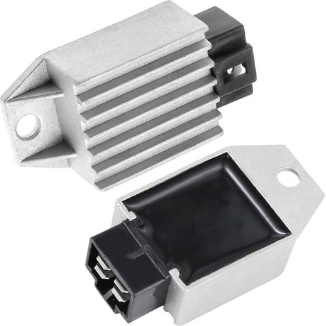 Régulateur Tension Moto, Accessoires Remplacement Scooter avec Connecteur 4 Broches, 12V Redresseur Régulateur Universel pour Moteur GY6 50-150cc, Cyclomoteur, Véhicules Tout-Terrain, Karts (1/5)