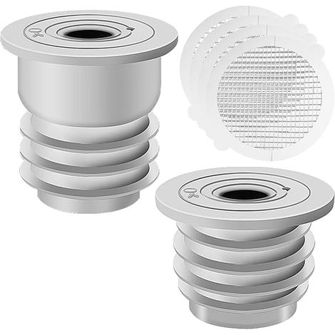 Joint de Tuyau de Machine à Laver, Bouchon d'étanchéité de Tuyau d'évacuation, Bouchon Anti-Odeur pour Cuisine et Salle de Bain, Gris (1/4)