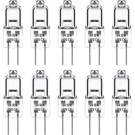 Ampoule spécifique, Ampoule G4 12V 10W,Lampe à Capsule Transparente lot de 10 (1/5)