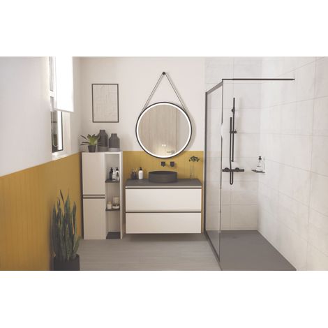 ONDEE - Columna de almacenaje colgante  EBENE - 52 cm Acabado : Blanco - 2 Puertas (1/5)
