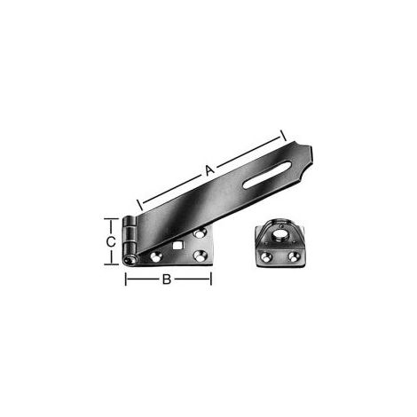 Aldabilla puerta cadenas con Ojete 125X38mm Nr. 21180Z (por 10)