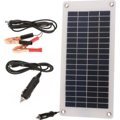 Cargador Solar para Batería de Coche, Mantenedor de Energía Portátil con Encendedor (1/4)
