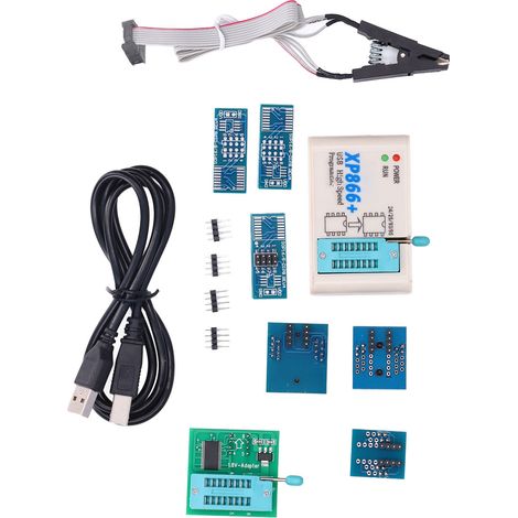 Kit de programmation USB pour puce BIOS XP866 (programmateur de mémoire flash SPI haute vitesse) (pour EEPROM séries 24/25/93) (1/5)