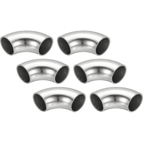 6pcs Coude En Acier Tuyau Coudé en Acier Inoxydable à 90° 22mm OD (1/5)