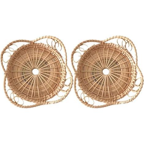 Set di 2 sottobicchieri intrecciati per ufficio, decorazione per la casa, sottobicchieri... (1/5)