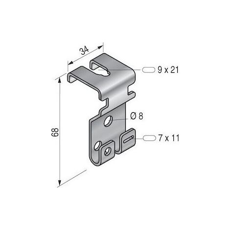 Niedax 552033 UFA, SZ Cable Tray Hanger for Wire Cable Trays