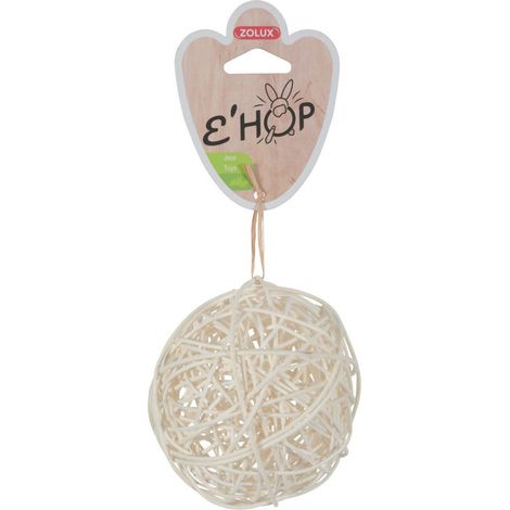 Jouet balle EHOP rotin naturel ø 10 cm, pour rongeur - zolux