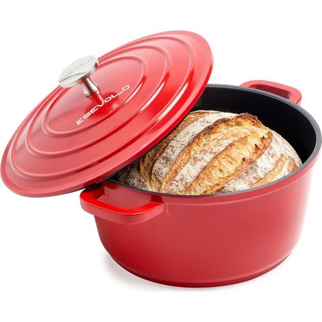 Cast Iron Induction Casserole Dish 24 cm Round 4.5 L Cast Aluminium (1/5)