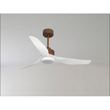 Modulo de KlassFan - Super destratificateur et ventilateur DC 166 cm Marron pales bois noir avec Lumière 30 à 60 m² (1/5)