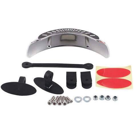 Rétroviseur de moto chromé 180, support de pare-brise Central Ultra grand Angle universel (1/5)