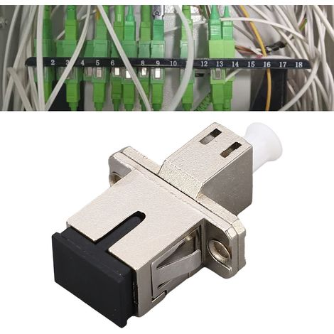 Adaptateur fibre optique SC/UPC femelle vers LC/UPC femelle, cordon de brassage, bride de coupleur double femelle (1/5)